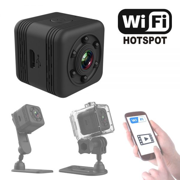 Mini Sport VGA Camera with Night Vision and Waterproof case Video can watch in phone APP