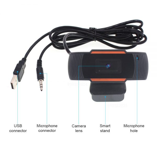 Web Camera HD Cam With USB Connector And Build in Microphone for Skype MS Teams Zoom 4