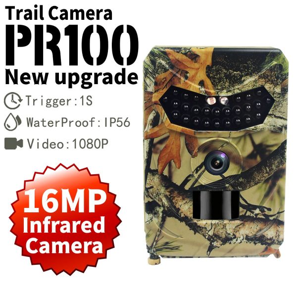 PR 100 PRO HD 1080p Hunting Camera Photo Trap 16MP Wildlife Night Vision 120 Degree Trail