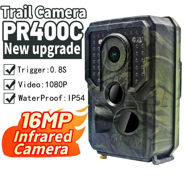 PR 400 PRO HD 1080p Hunting Camera Photo Trap 12MP Wildlife Trail Night Vision 120 Degree